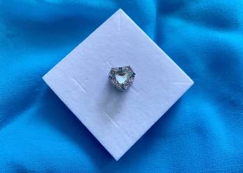 nowy unikatowy beads charms barokowe serce kamień księżycowy srebro 925