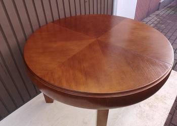 Stół Art-Deco Beczka Orzech Antyk Stary Rozkładany Po Renowacji Okazja