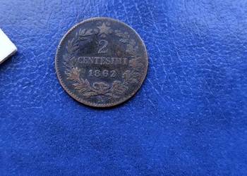 Stare monety 2 centesimi 1862 Włochy