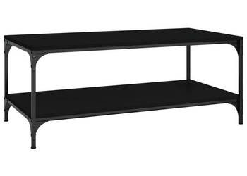 Stolik kawowy czarny 80x50x40 cm materiał drewnopochodny WM-819367
