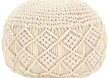 Ręcznie robiony puf z makramy 45 x 30 cm bawełna WM-248090