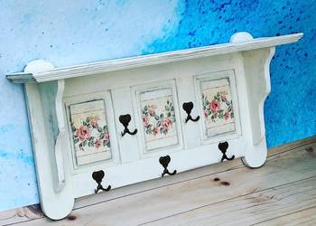 PRZECENA !Wieszak prowansalski, shabby chic, róże