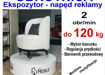 Podest obrotowy- Ekspozytor- Obrotnica mini kwadrat 120 kg sterowana
