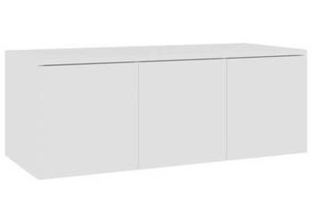 vidaXL Szafka pod telewizor, biała, 80x34x30 cm, płyta wióro(SKU:801859)