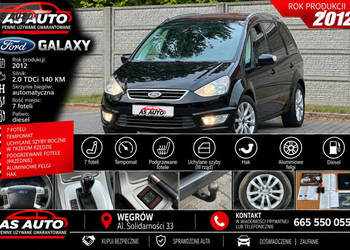 Ford Galaxy 2.0TDCi 140KM Titanium/Tempomat/Skóra/Alu/Hak/7foteli/Serwis M…