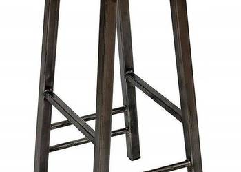 Hoker Stołek LOFT NA WYMIAR barowy DĄB stal industrialny mal. PROSZKOWO