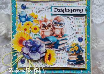 Kartka, podziękowanie dla nauczyciela, dzień Nauczyciela
