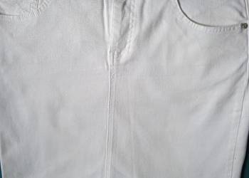 BIAŁA, MARKOWA SPÓDNICZKA DŻINSOWA - FLASH JEANS - r. 42