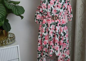 Sukienka hiszpanka ze spodenkami w kwiaty