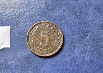 Stare monety 5 cent 1936 Litwa Stare monety 5 cent 1936 Litwa