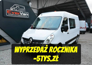 Renault Master średniak 7 osobowy brygadówka doka dystrybutor servis regały