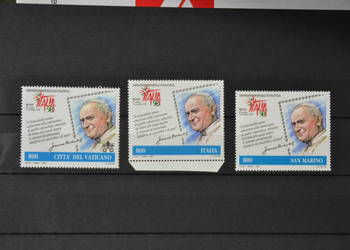 Znaczki. Papież jan Paweł II San Marino Watykan Włochy ** Chr 265, 266, 267