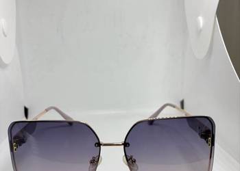 Eleganckie Okulary Przeciwsłoneczne Oversize – Gradient Purple & Rose Gold