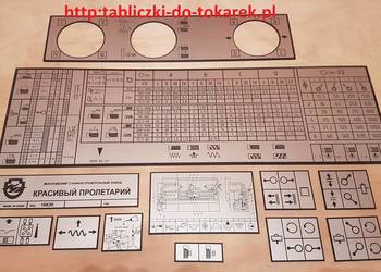 Tokarka 16K20 Tabliczka Tabliczki Tabela Gwintów