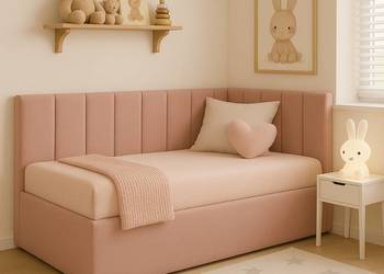 Łóżko dla dzieci 80x200 z materacem pojemnikiem + PANEL BOCZNY |  KOLORY