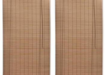 vidaXL Bambusowe rolety, 2 szt., 120 x 220 cm, brązowe(SKU:3057520)