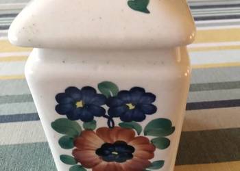 Prl pojemnik fajans Włocławek hand painted