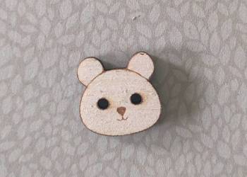 5x guzik drewno grawer 2cm hand made guz6