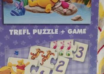 puzzle Kubuś Puchatek 160 elementów plus gra 12 kartoników