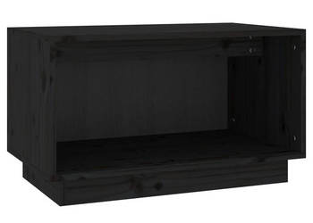 Szafka pod telewizor czarna 60x35x35 cm lite drewno sosnowe WM-813828