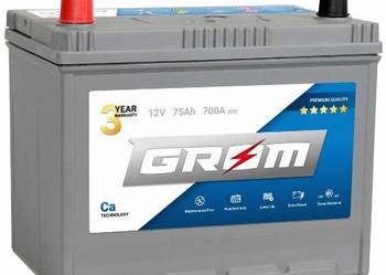 Akumulator 75Ah 700A GROM PREMIUM Japan Lewy Plus