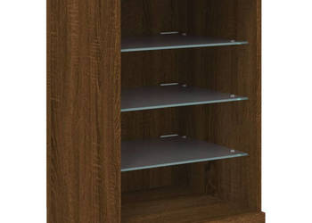 Szafka z oświetleniem LED brązowy dąb 41x37x67 cm WM-836727