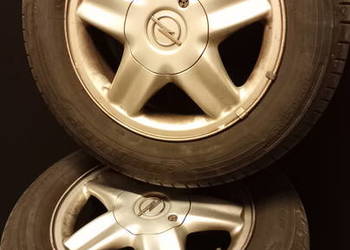 4 Koła OPEL alufelga 15" 5x110 + opony letnie Dunlop 195/65 GRATIS