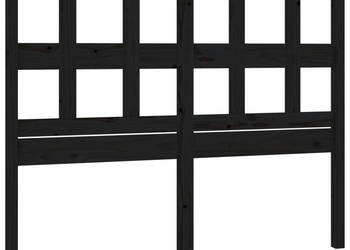 Wezgłowie łóżka czarne 2055x4x100 cm lite drewno sosnowe WM-818944
