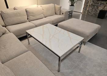 Blat do stolika z konglomeratu kwarcowego CALACATTA GOLD 100x30x1,5 cm