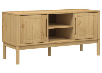 Szafka RTV FLORO woskowy brąz 114x43x55 cm drewno sosnowe WM-374014