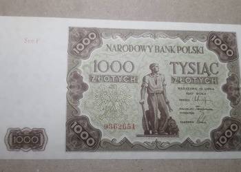 RARYTAS !!! 1000 złotych 1947 s. F UNC/UNC-