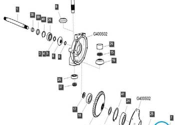 Piasta przedniej osi TRG400 / LS Tractor / 40440547