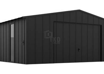 Garaż blaszany 7x6m brama uchylna okno drzwi blacha na rąbek dach TKD384 Garaż blaszany 7x6m brama uchylna okno drzwi blacha na rąbek dach TKD384