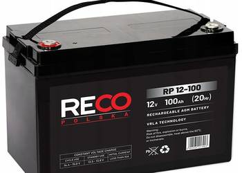 Akumulator RECO RP12-100 AGM bezobsługowy 12 volt 100Ah do UPS