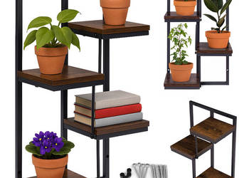 Kwietnik ścienny półka wisząca na kwiaty ozdoby 4 poziomy loft ModernHome