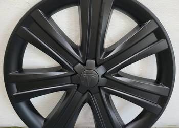 NOWE Kołpaki TESLA rozmiar 19 - Styl Turbine, MAT CZERŃ - Komplet