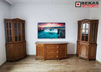 Dębowy Zestaw Salon Stylowa Komoda + Dwie Śliczne Witryny Narożne Bekas Pro