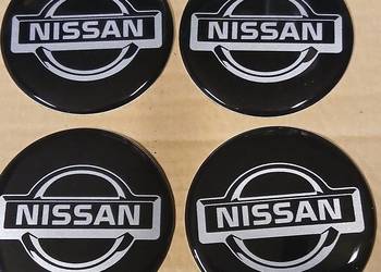 emblematy logo naklejki znaczki felgi dekielki kołpaki Nissan 65mm silikon