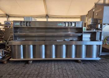 KIREMKO HRF 2 - Frytkownica przemysłowa 3-komorowa z płytą grillową i bemar