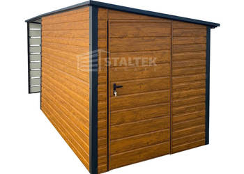 Schowek - Domek Ogrodowy 3x2m + wiata 3m  Drzwi  dach spad ST129