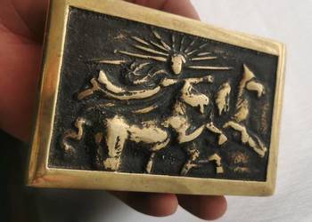 Solidna mosiężna szkatułka 816 g szkatuła na biżuterię