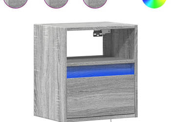 Ścienna szafka TV z LED szary dąb sonoma 41x31x45 cm WM-852323