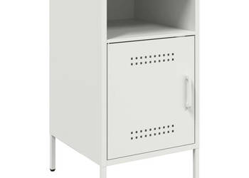 Szafka nocna biała 36x39x68 cm stal WM-843076