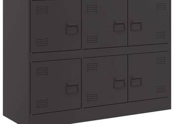 Szafka czarna 99x39x73 cm stalowa WM-841793
