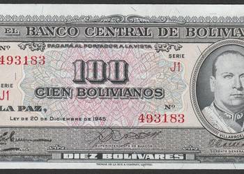 Boliwia 100 bolivianos 1945 - stan 2