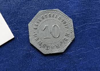 Stare monety 10 fenig 1917 Hamborn Niemcy