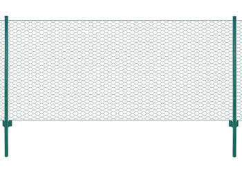 vidaXL Siatka ogrodzeniowa ze słupkami, stal(SKU:144610)