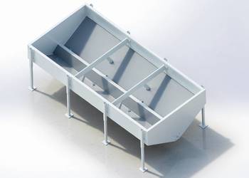 Kosz zasypowy do zboża przyjęciowy zaypowy wanna bunkier