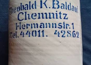 Kamionkowy pojemnik sygnowany marką sklepu, Chemnitz - Niemcy, początek XXw