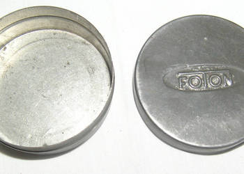 pudełko metalowe vintage z logo Foton Unikat_Ddvin